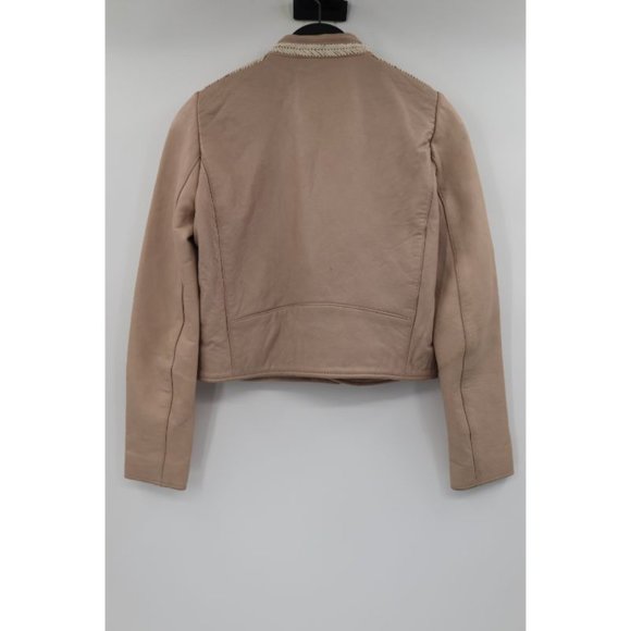 Lambskin Leather: size 36, Asymmetrical zip Moto Biker jacket - Picture 3 of 16